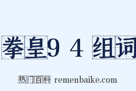 拳皇94组词是什么意思的图片